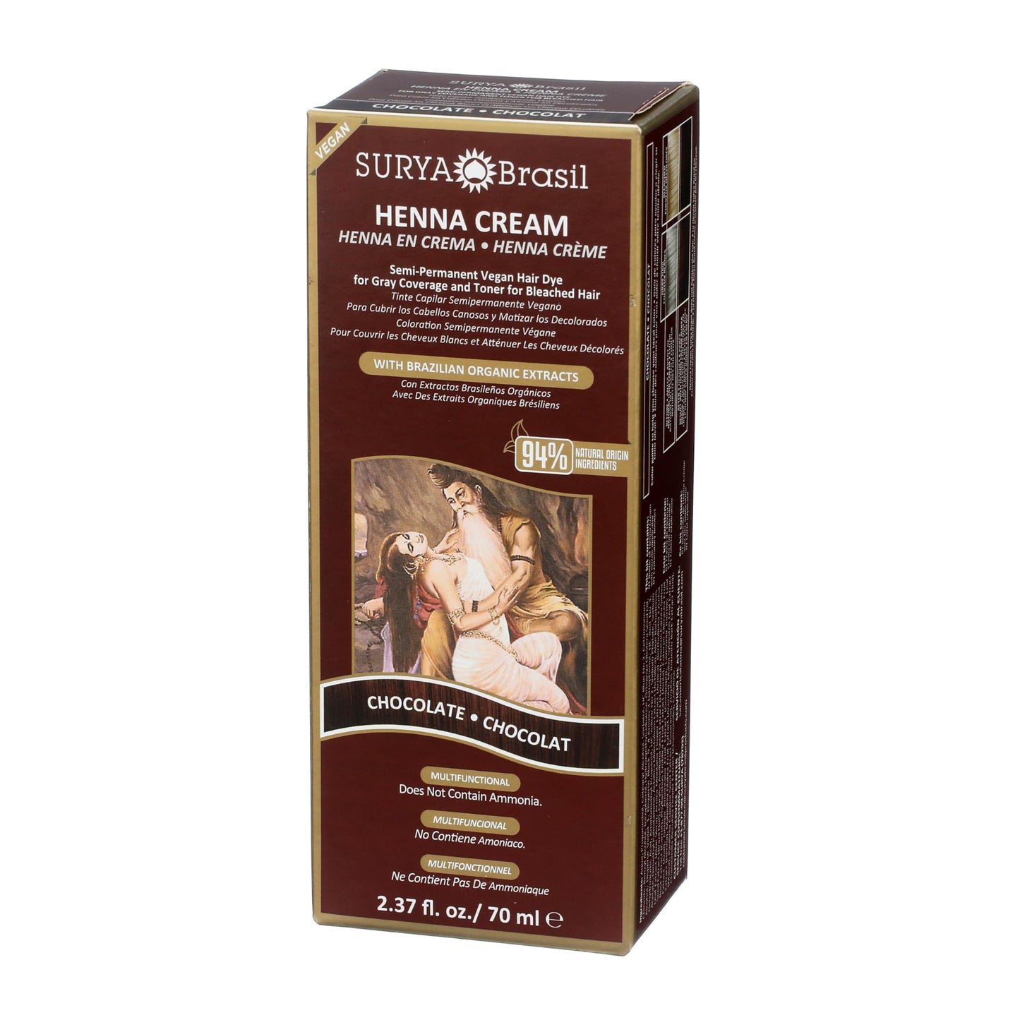 Surya Nature, Inc Henna Chocolate Cream - 2.31 oz Beauty & Personal Care Surya Brasil