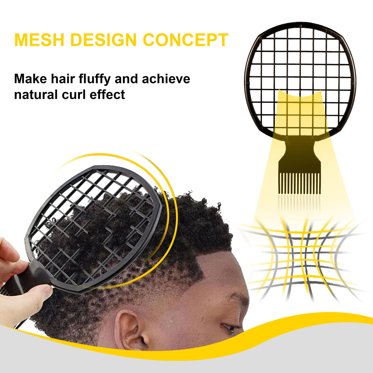 Selalu Curl Sponge Set with Glove, Metal Brush Pick and Twist Comb for Men and Women Beauty & Personal Care Selalu