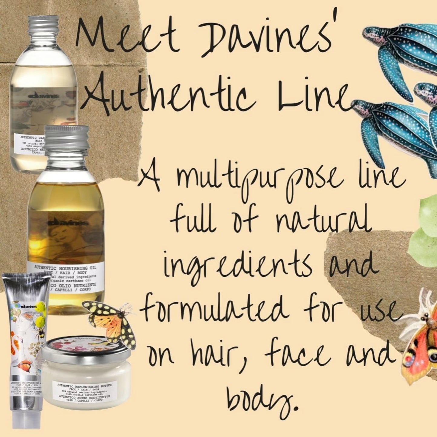 Davines Authentic Moisturizing Balm, Multi-Functional Conditioner for Face, Hair & Body - 98% Natural Oil-Based Formula Softens & Nourishes, 5.07 Fl Beauty & Personal Care Davines