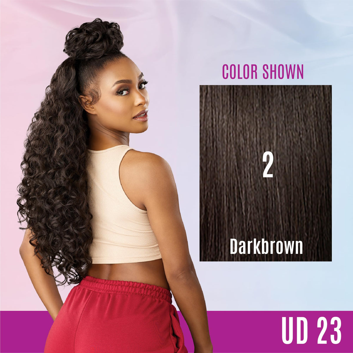 Sensationnel Instant Updown Halfwig Pony-Iud 23, 2 DARKBROWN