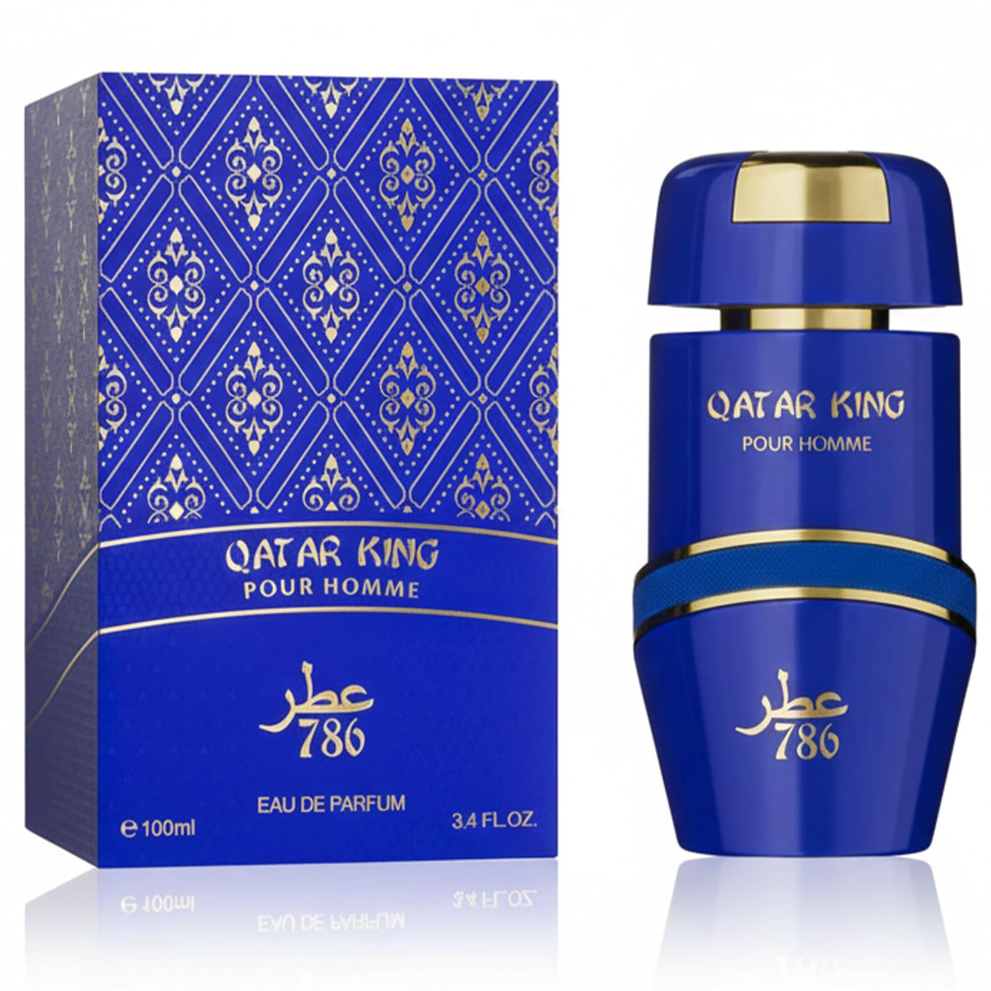 Jo Milano Qatar King Eau De Parfum Spray | 3.4 oz (100ml) | Oud, Vanilla, Fresh Spicy, Amber, Floral Scent | Long Lasting Fragrance for Men Beauty & Personal Care Jo Milano
