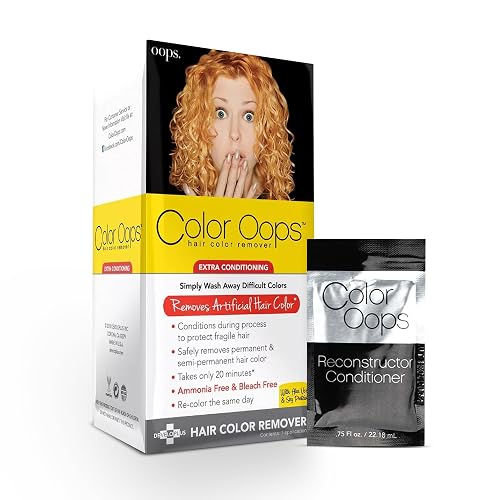 Color Oops Extra Conditioning Hair Color Remover and Reconstructor Conditioner Bundle, Hair Dye Remover Processes in 20 Minutes, Safely Removes Beauty & Personal Care Color Oops