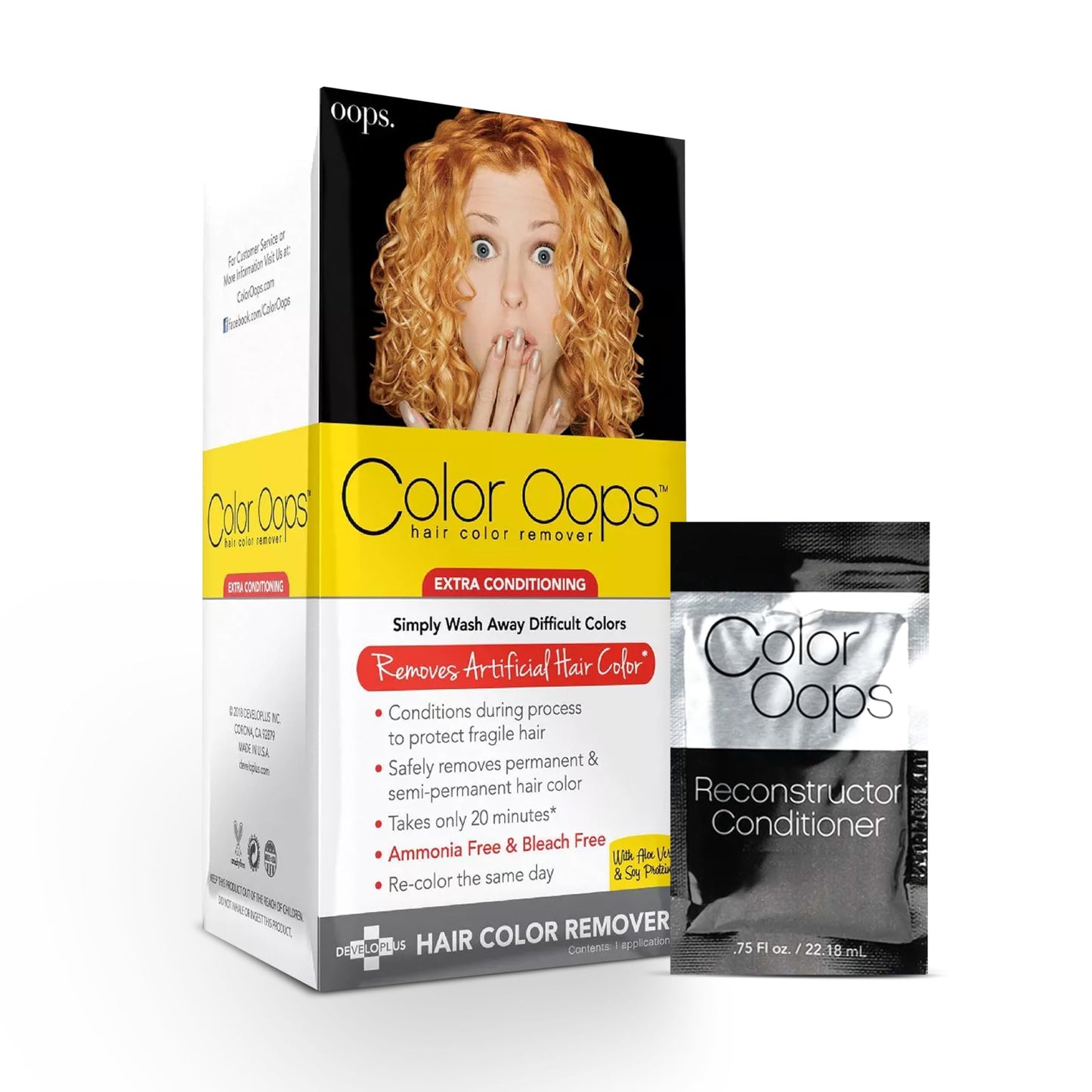 Color Oops Extra Conditioning Hair Color Remover and Reconstructor Conditioner Bundle, Hair Dye Remover Processes in 20 Minutes, Safely Removes Beauty & Personal Care Color Oops