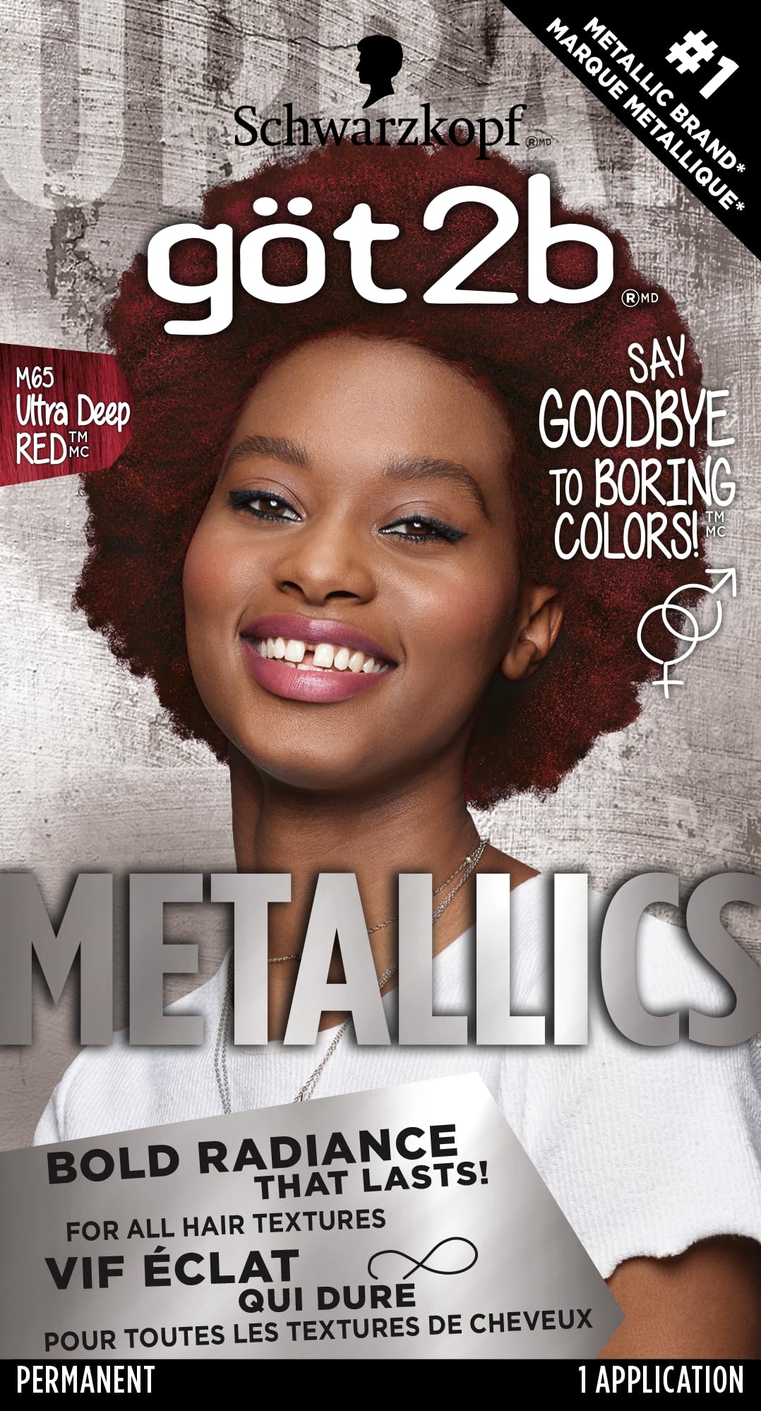 Got2b Metallics Permanent Hair Color, M65 Deep Red Beauty & Personal Care Got2B