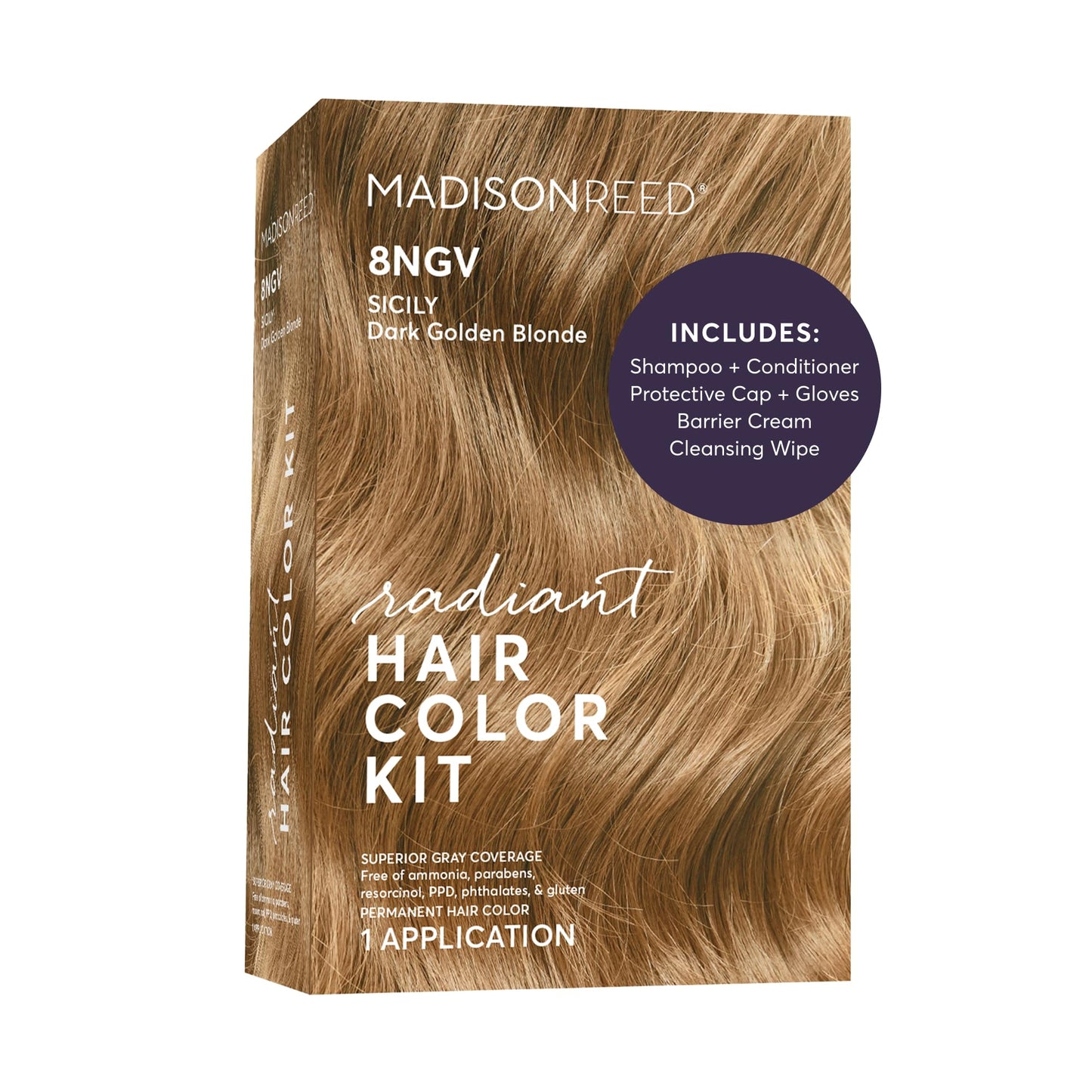 Madison Reed Radiant Hair Color Kit - 8NGV Dark Golden Blonde with Champagne Tones (Sicily), Permanent Hair Dye, Superior Gray Coverage & Dimensional Beauty & Personal Care Madison Reed