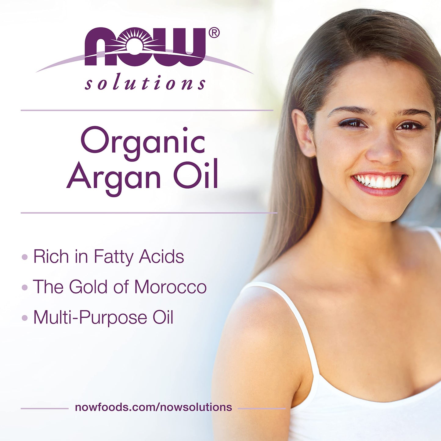 NOW Foods Solutions, Organic Argan Oil, Certified Organic and 100% Pure, "Gold of Morocco" Multi-Purpose Oil, 4-Ounce Beauty & Personal Care NOW Foods