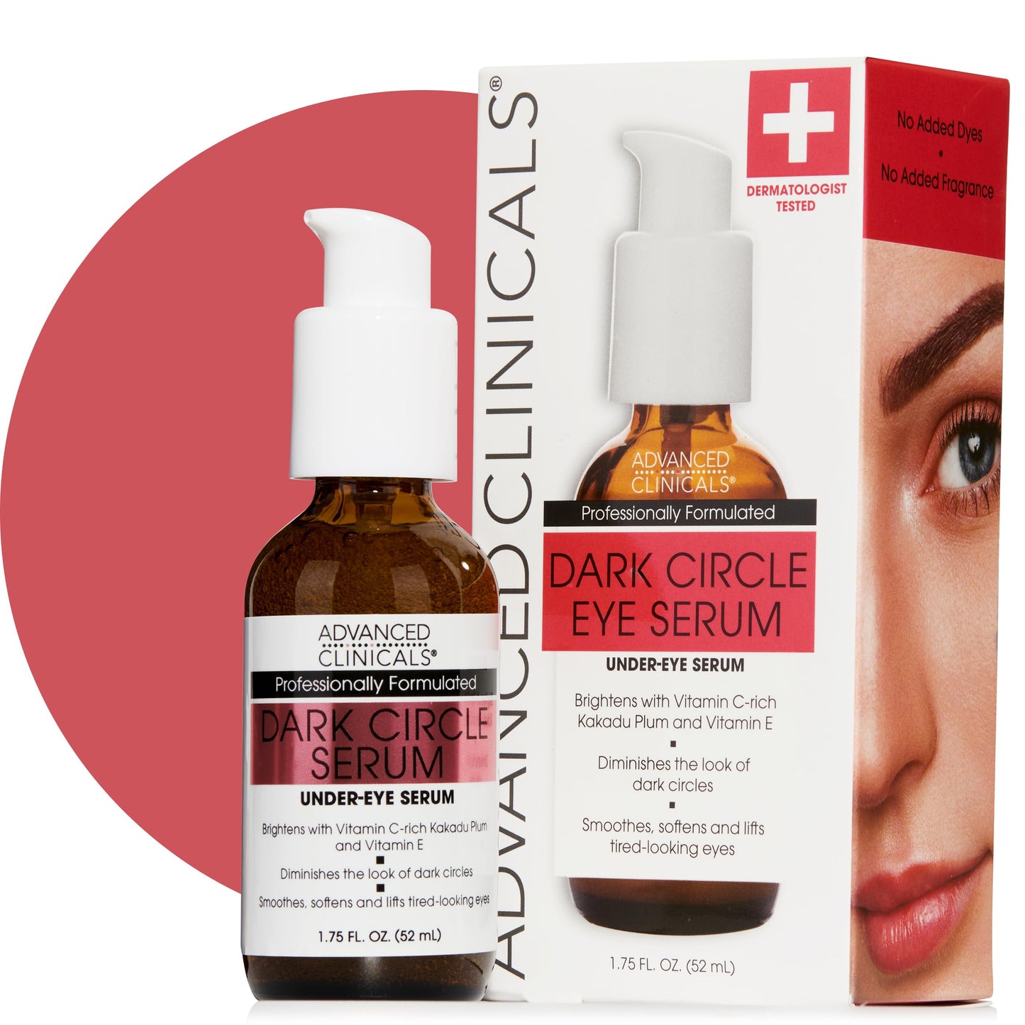 Advanced Clinicals Dark Circle Caffeine Under Eye Serum For Face With Hyaluronic Acid Moisturizer + Peptides | Brightening Vitamin C Serum Helps Beauty & Personal Care Advanced Clinicals