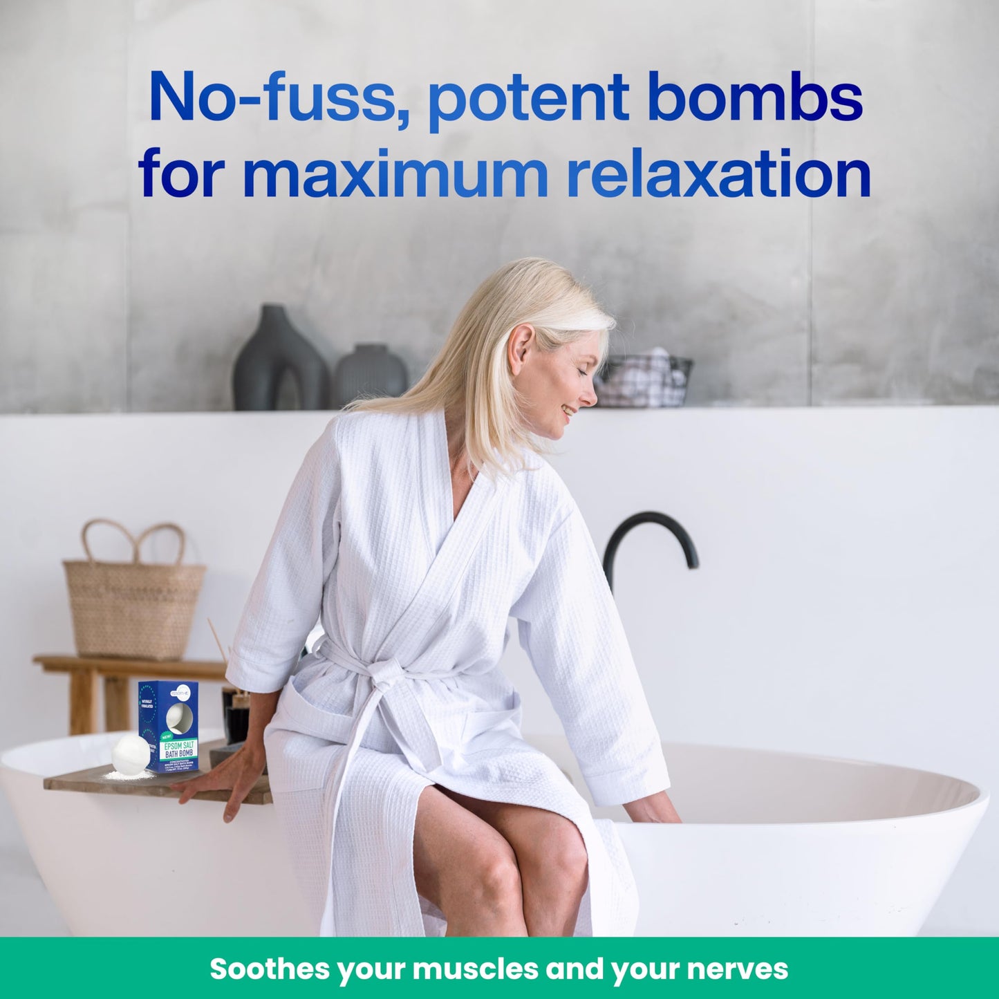 Epsom-It Epsom Salt Bath Bomb - Magnesium Sulfate Epsom Salts for Soothing and Refreshing soak, Recovery Magnesium Bath Soak for Women & Men Beauty and Personal Care EPSOM-IT