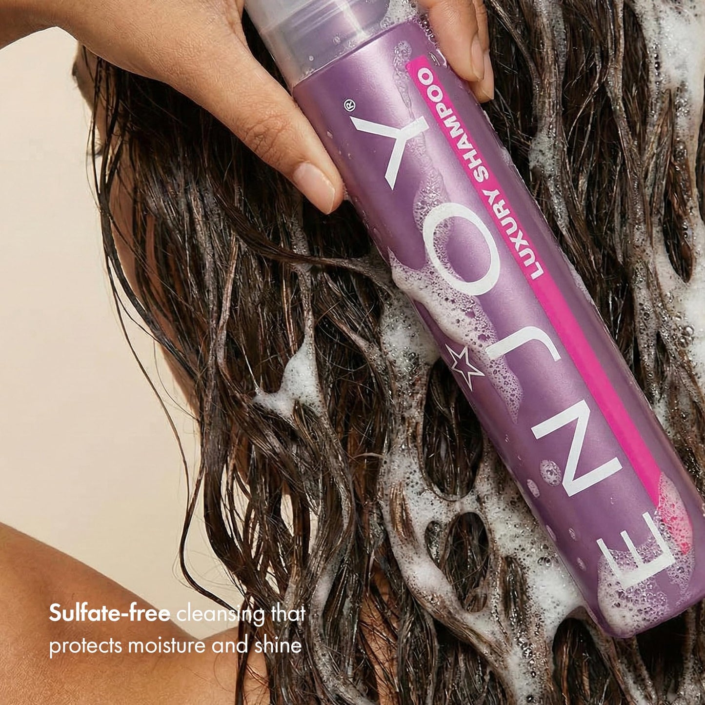 Enjoy Luxury Shampoo & Conditioner- Eliminates Frizz Cleansing Moisturizing Smoothing - Sulfate Free For Thick Coarse or Curly Hair (10.1 Fl Oz) Beauty & Personal Care Enjoy