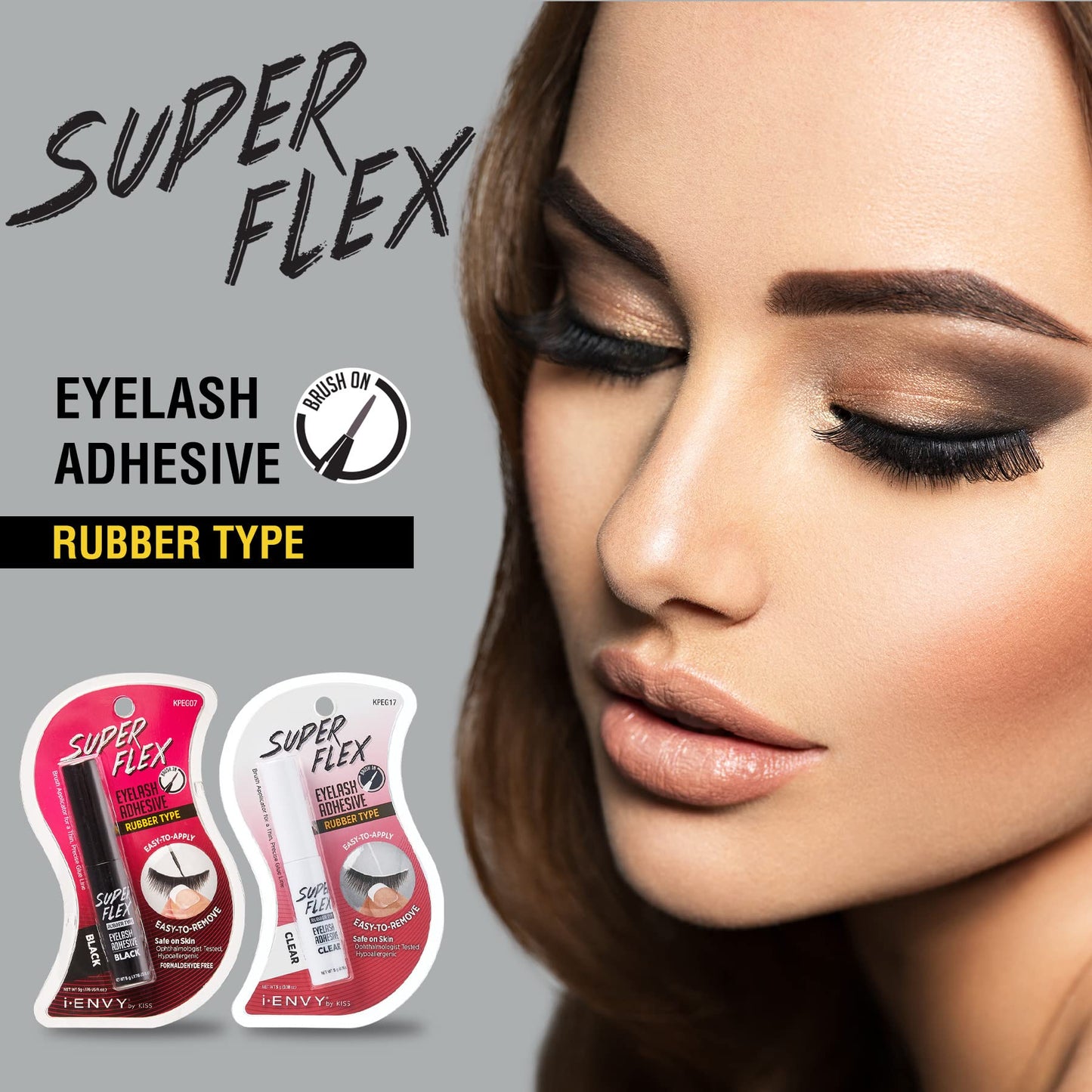 i•Envy Super Flex Brush Eyelash Adhesive Rubber Type Black 0.176 oz KPEG07 Beauty & Personal Care i•ENVY