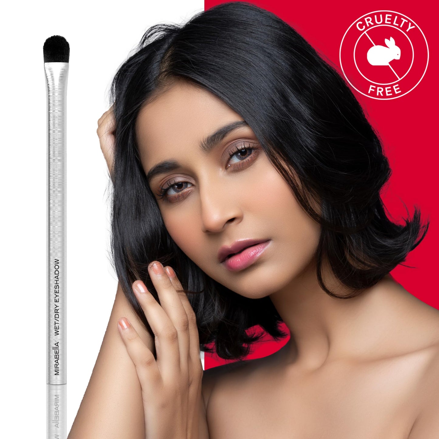 Mirabella Wet & Dry Eyeshadow Brush, Premium Professional Makeup Brush Collection, Cruelty-Free Synthetic Bristle Brush, Hand-Sculpted Brushed Beauty & Personal Care Mirabella
