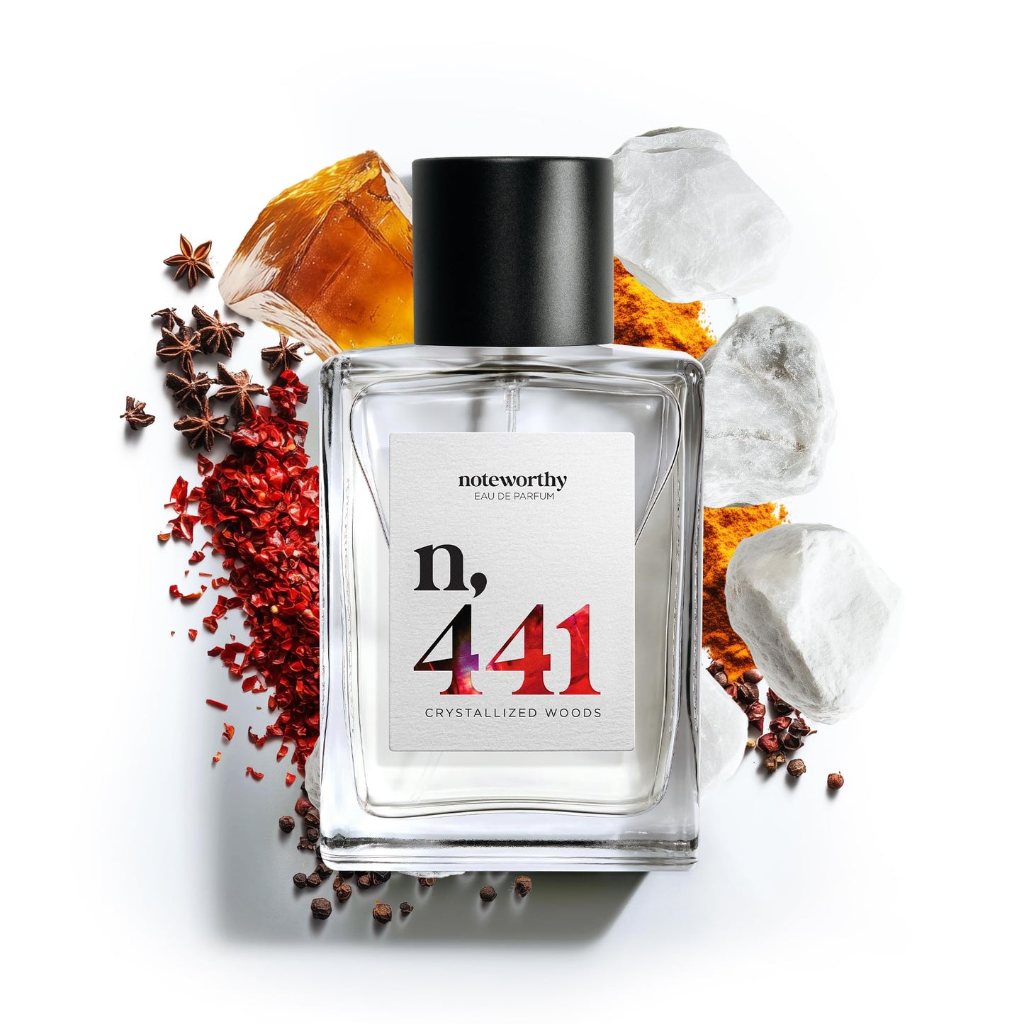 Noteworthy n,441 Crystallized Woods Eau De Parfum - Spices, Musk, Amber | Sophisticated, Warm Fragrance for Any Occasion | Long-lasting Unisex Perfume Beauty & Personal Care Noteworthy