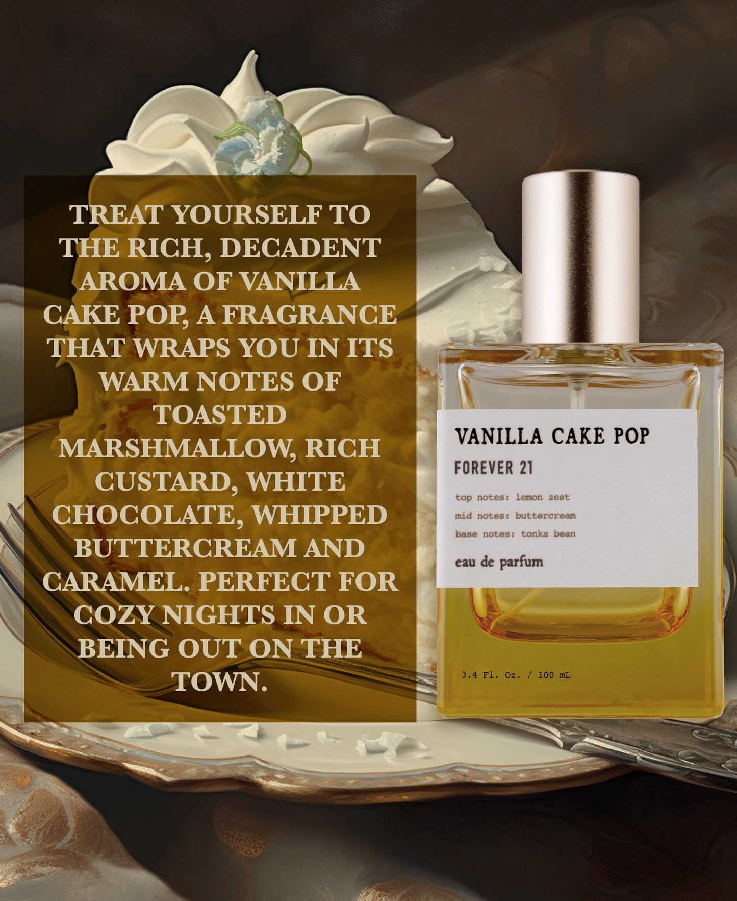 Vanilla Cake Pop, Eau de Parfum, 3.4 fl. oz. Beauty & Personal Care Forever 21