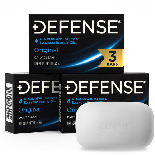Defense Soap All Natural Original Bar Soap 3-Pack (Daily Clean) - Tea Tree & Eucalyptus Oil - Wrestling & Post Workout Hygiene for Athletes - 4.2 oz Beauty and Personal Care Defense Soap Default Title