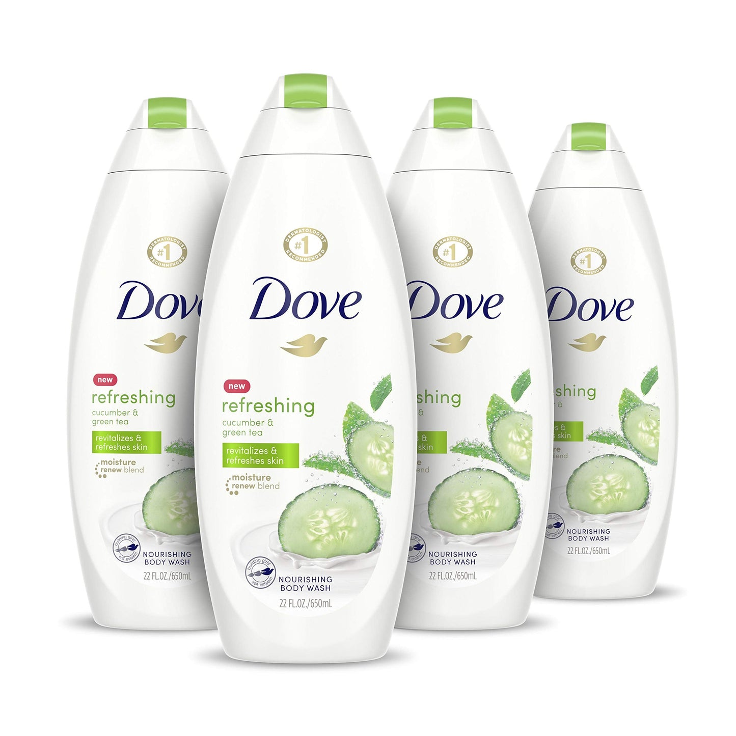 Dove Sulfate Free Body Wash Cucumber and Green Tea, Go Fresh Cool Moisture, 88 Fl Oz, (Pack of 4) Beauty & Personal Care Dove