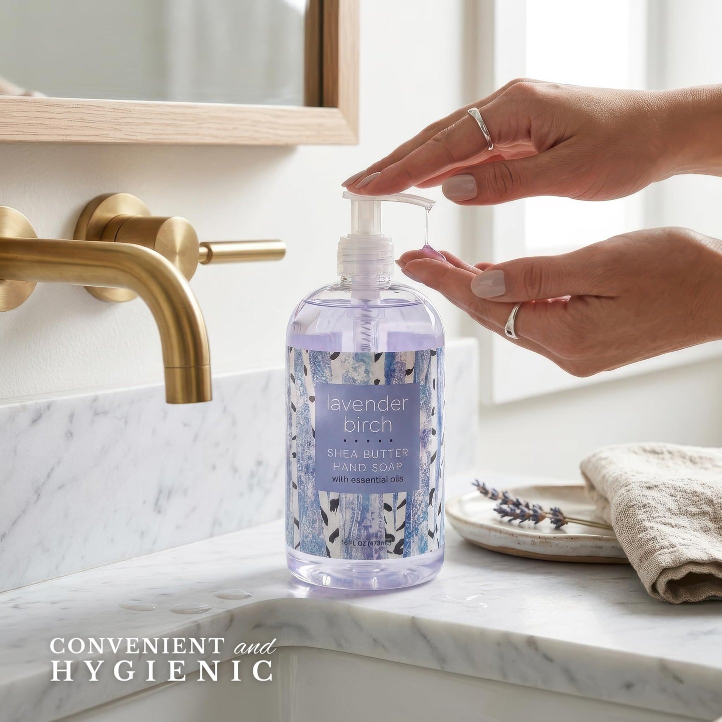 Greenwich Bay Trading Shea Butter Hand Soap - Lavender Birch Moisturizing Liquid Hand Soap, Calming Spa Scent, Gentle for Sensitive Skin, Pump Bottle Beauty & Personal Care Greenwich Bay Trading Company