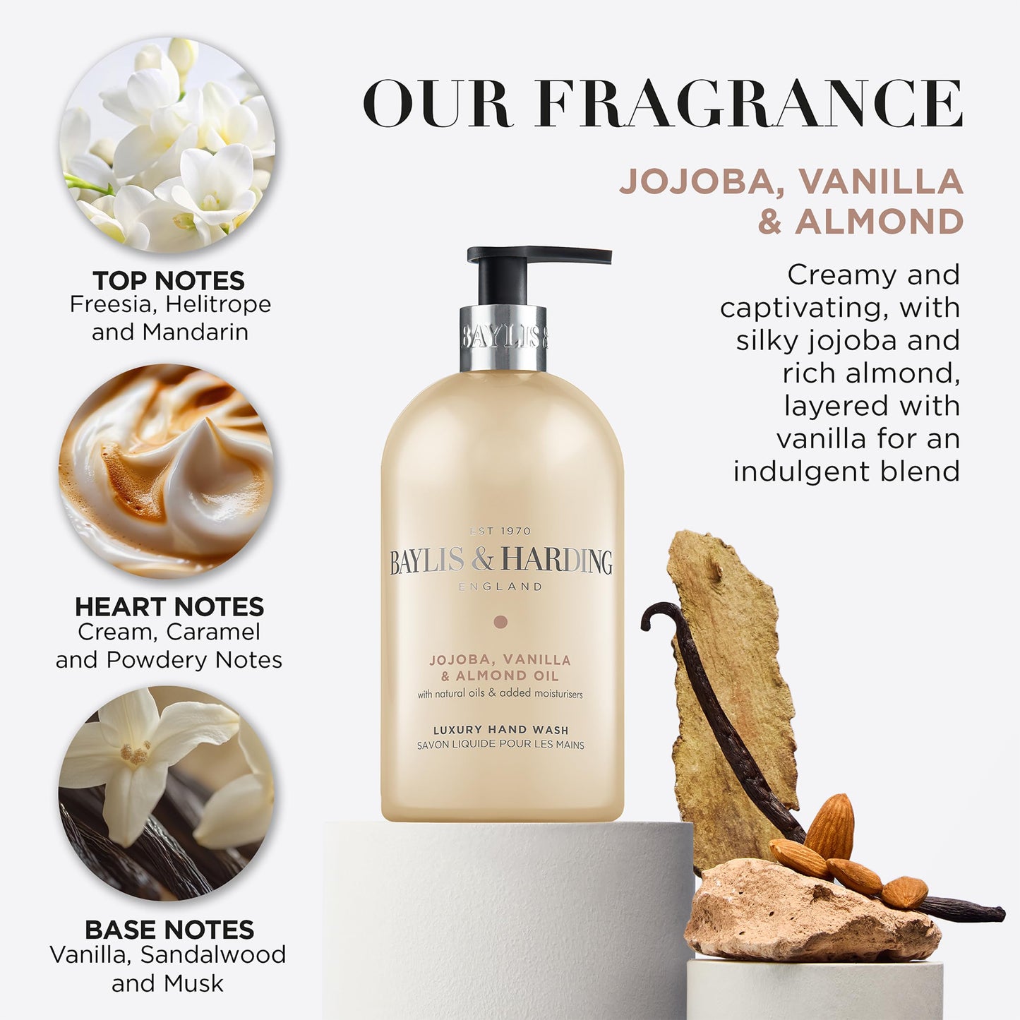 Baylis & Harding Jojoba, Silk & Almond Oil 16.9 Ounces Hand Wash, Pack Of 3 Beauty & Personal Care Baylis & Harding