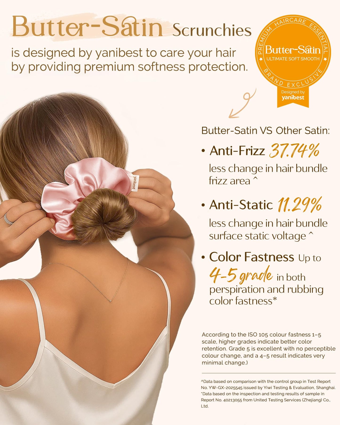 Yanibest 8 Pcs Satin Scrunchies - Silk Scrunchies Ponytail Holders, Soft Satin Hair Ties No Damage, Hair Accessories for Women Beauty and Personal Care YANIBEST