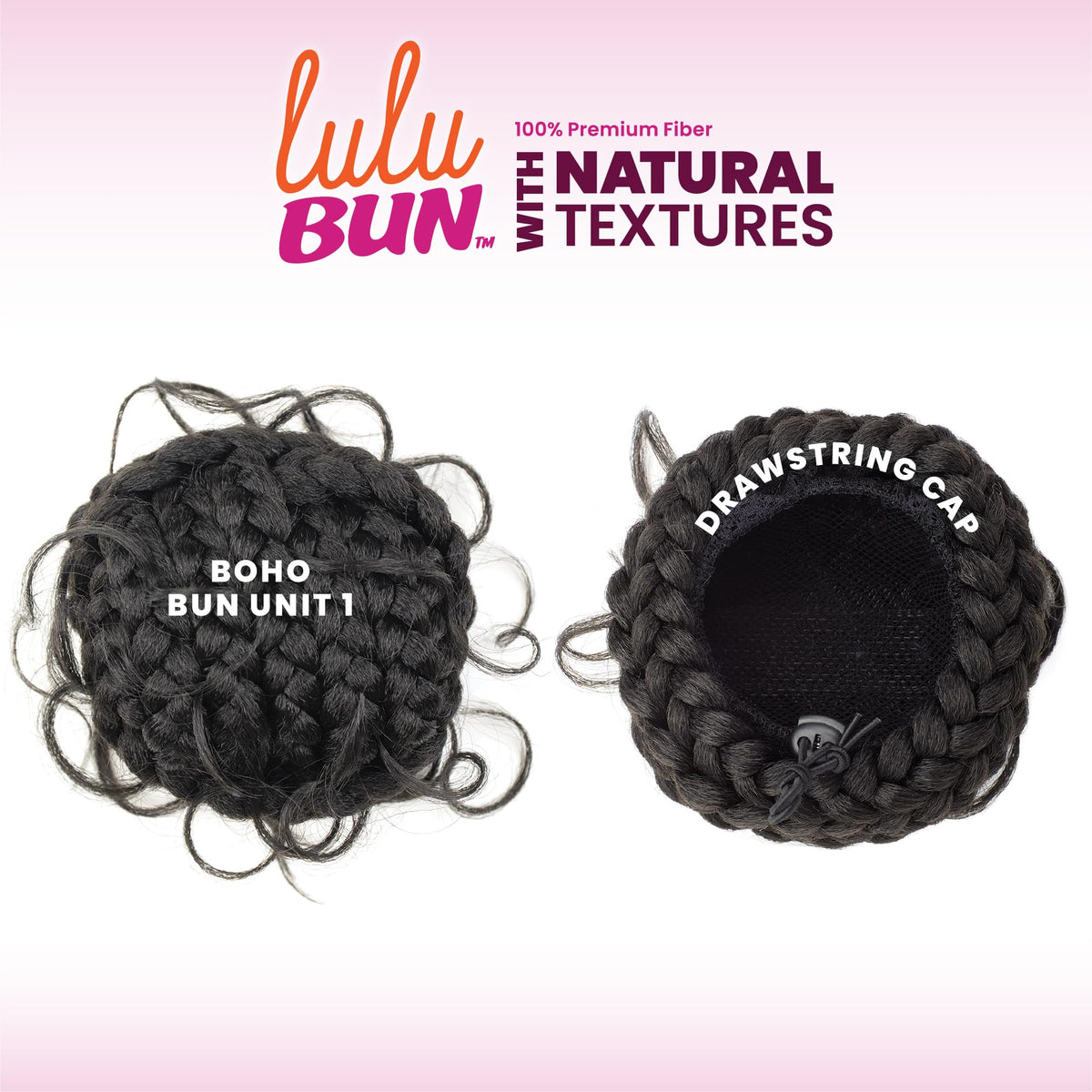 Sensationnel Lulu Bun Hairextensions-Boho Unit 1,1B OFFBLACK