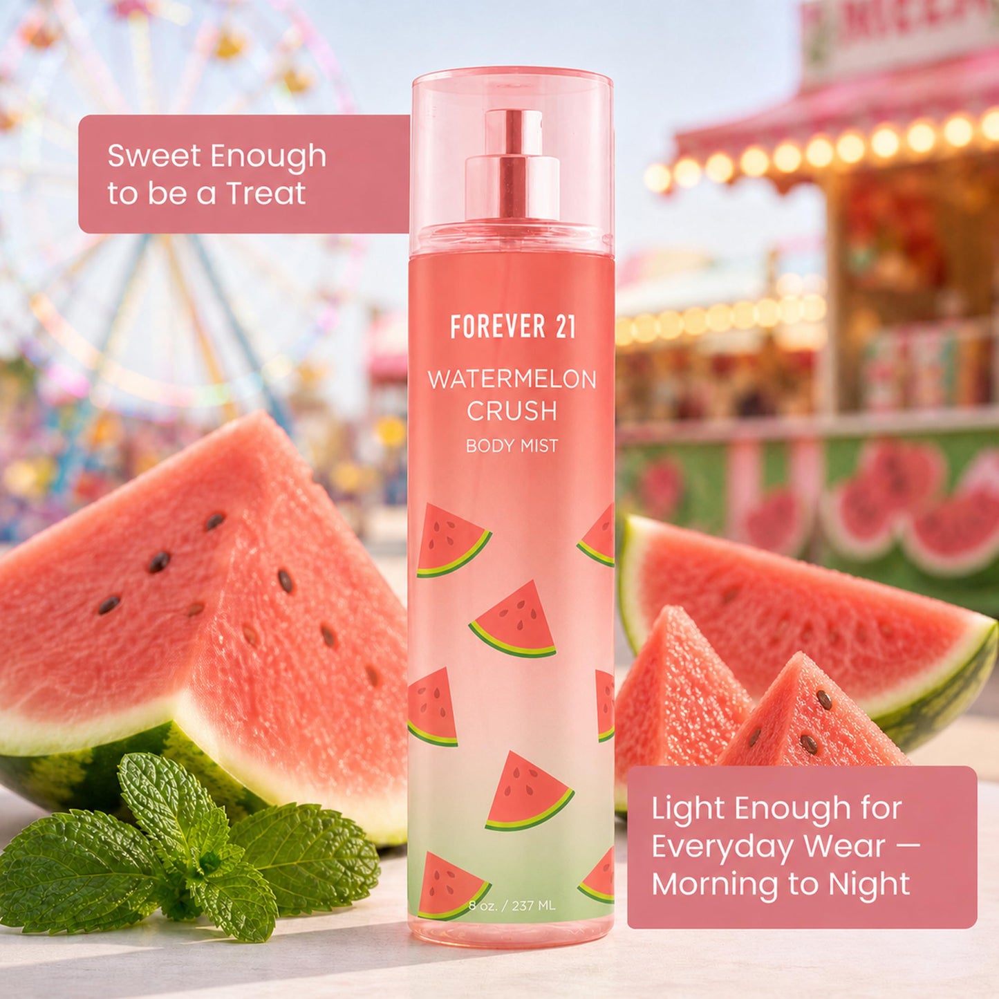 Forever 21 Watermelon Crush Body Spray Mist | Lightweight & Refreshing Everyday Scent | Sweet Body Spray with Fresh Sliced Watermelon Top Notes Beauty & Personal Care Forever 21