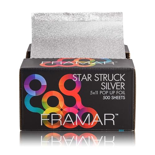Framar Silver Hair Foils For Highlighting - Pop Up Hair Foil For Hair Highlighting, Highlight Foils For Hair, Aluminum Foil Sheets, Salon Foils Beauty & Personal Care FRAMAR