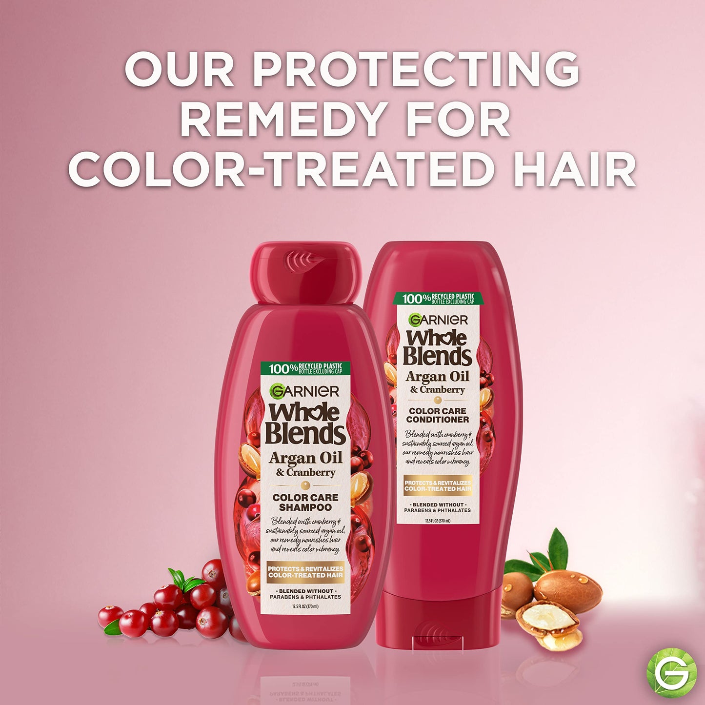 Garnier Whole Blends Color Care Conditioner with Argan Oil & Cranberry Extracts, 12.5 Fl Oz, 1 Count (Packaging May Vary) Beauty & Personal Care Garnier