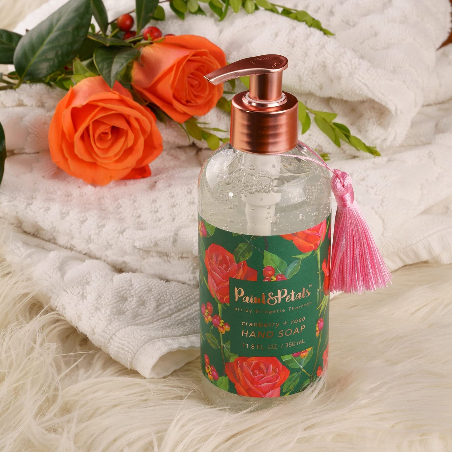 PAINT&PETALS Cranberry and Rose Scented Liquid Hand Soap, 11.8 Fluid Ounces Beauty & Personal Care PAINT & PETALS