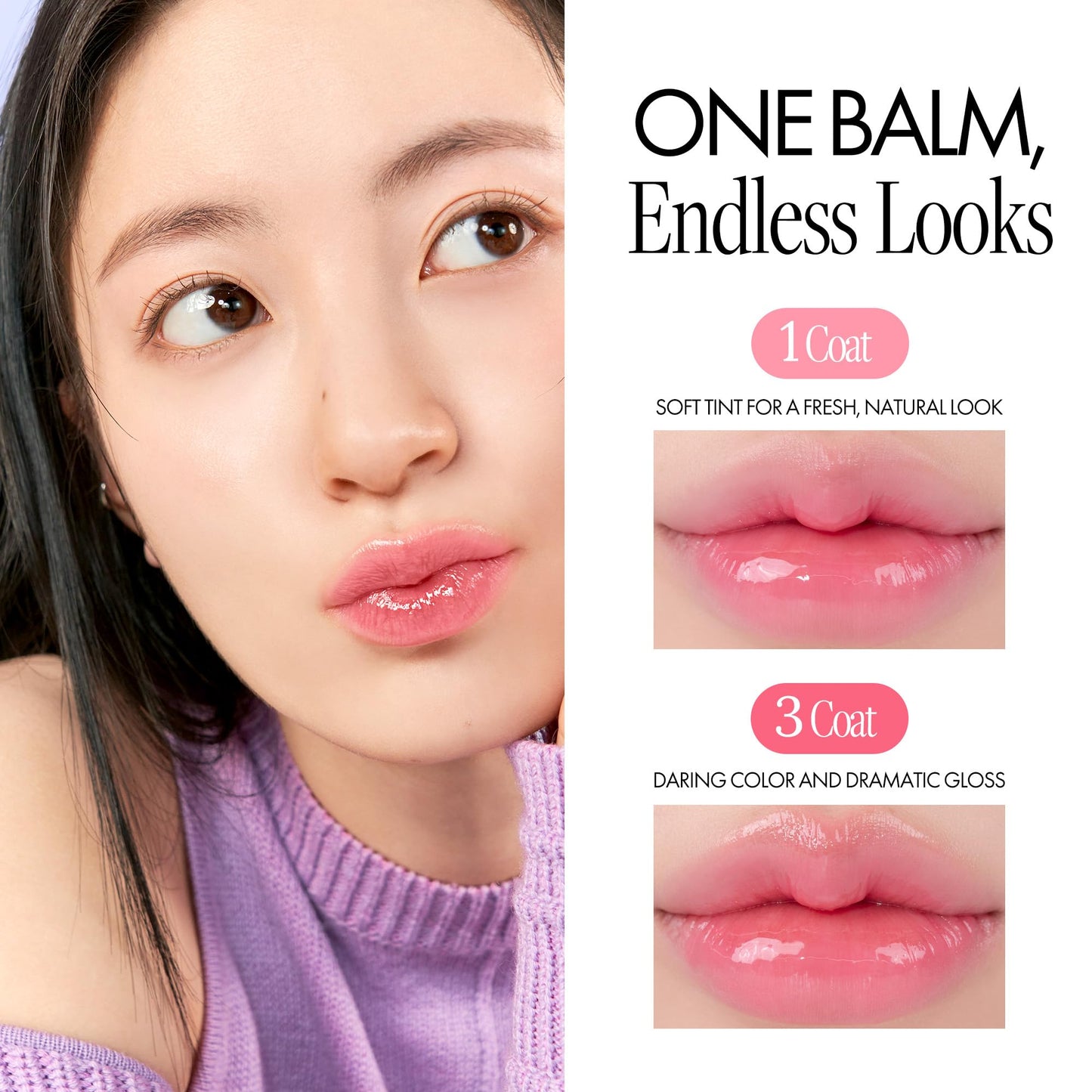 Glasting Melting Balm - High-Shine, Hydrating Tinted Lip Balm - Buildable Gloss & Vegan Formula - Korean Glossy Lip Balm with Shea Butter 0.12 oz (#02 Beauty and Personal Care rom&nd