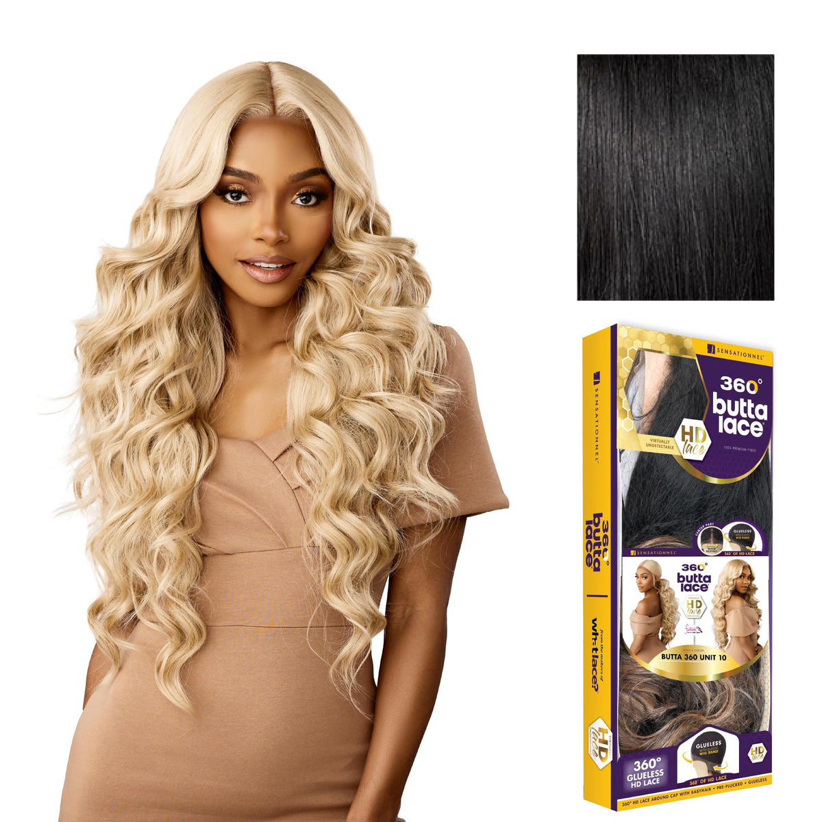 Sensationnel Butta 360 LaceWig-Unit 10, 1 JETBLACK