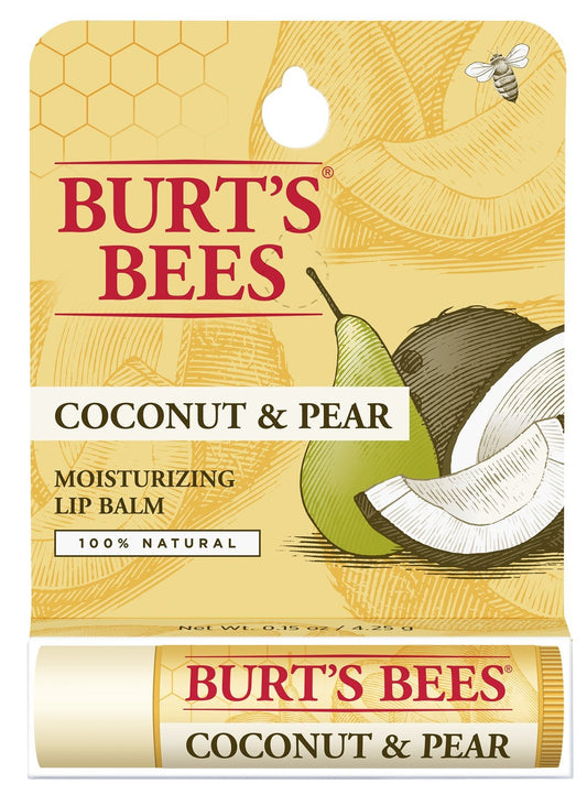 Burt's Bees 100% Natural Moisturizing Lip Balm, Coconut & Pear with Beeswax & Fruit Extracts - 1 Tube Beauty & Personal Care Burt's Bees