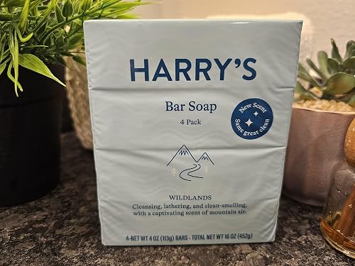 Harry's Wildlands Bar Soap, 4 Pack, 4 Oz Each, Blue Beauty & Personal Care Harry's