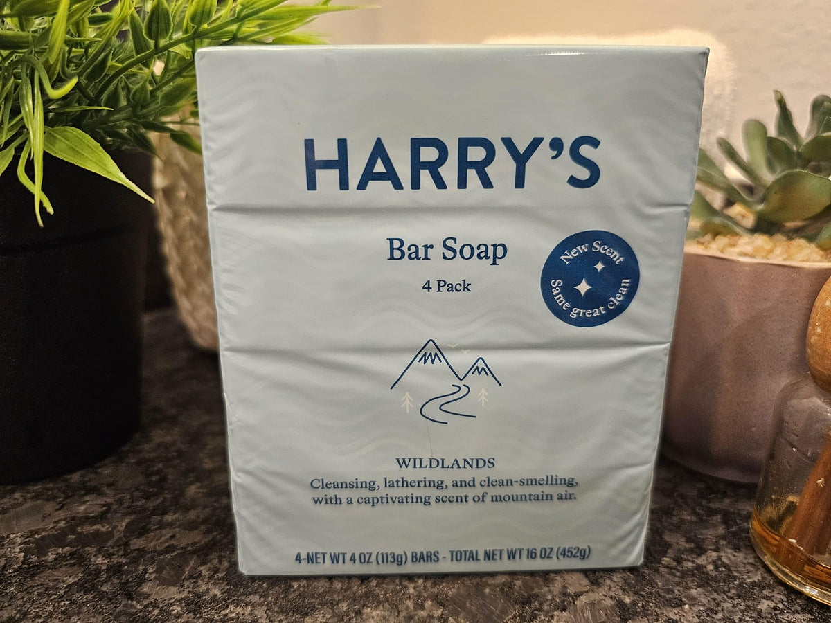 Harry's Wildlands Bar Soap, 4 Pack, 4 Oz Each, Blue Beauty & Personal Care Harry's