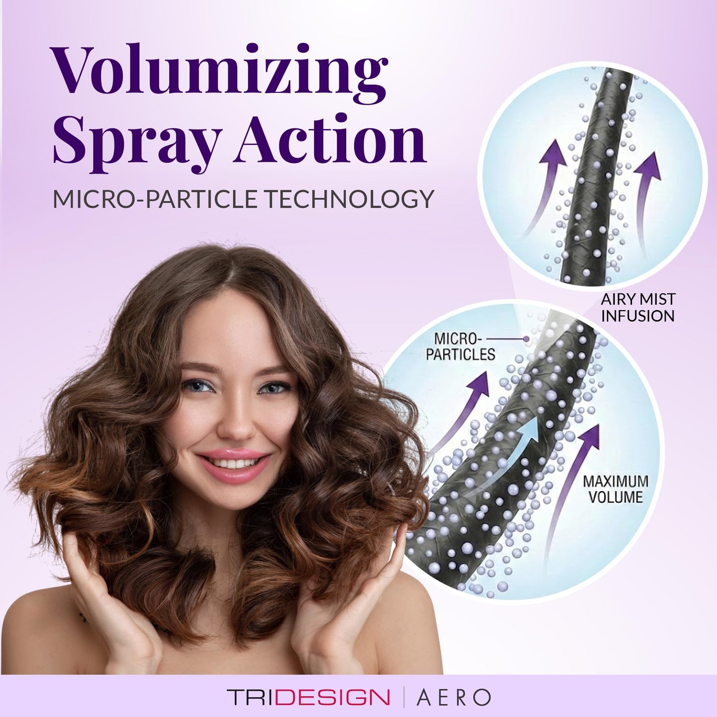 TRIDESIGN Aero Body Infusion Volumizer - Achieve Maximum Volume & Enhanced Texture, Weightless Formula for Root Lift & Fullness, Adds Body & Shine Beauty & Personal Care TRIDESIGN