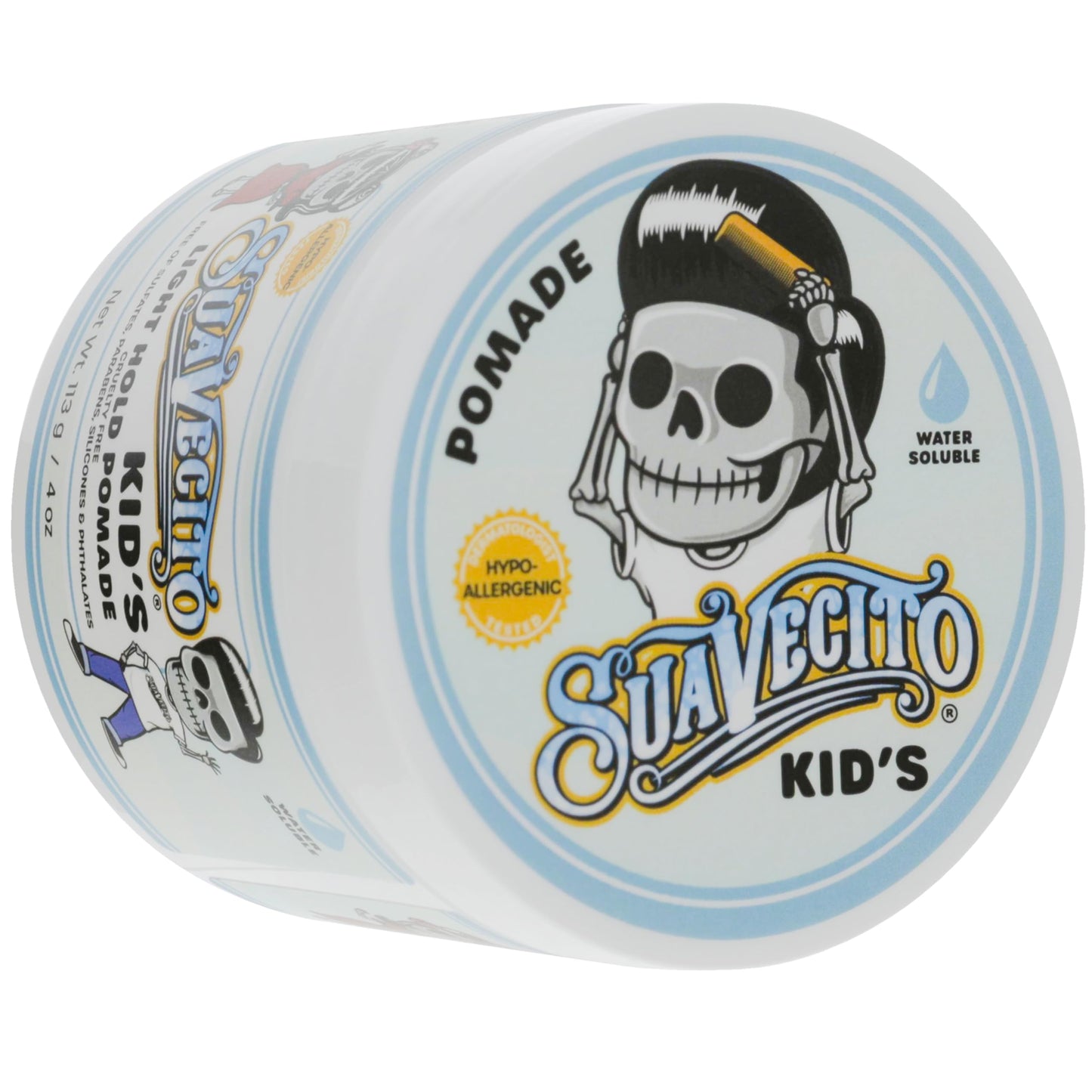 Suavecito Kid's Pomade Calming Chamomile Scent Light Hold 4 oz. - Water Based Flake Free Hair Gel - Dermatologist-Tested, Hypoallergenic Formula Beauty & Personal Care Suavecito