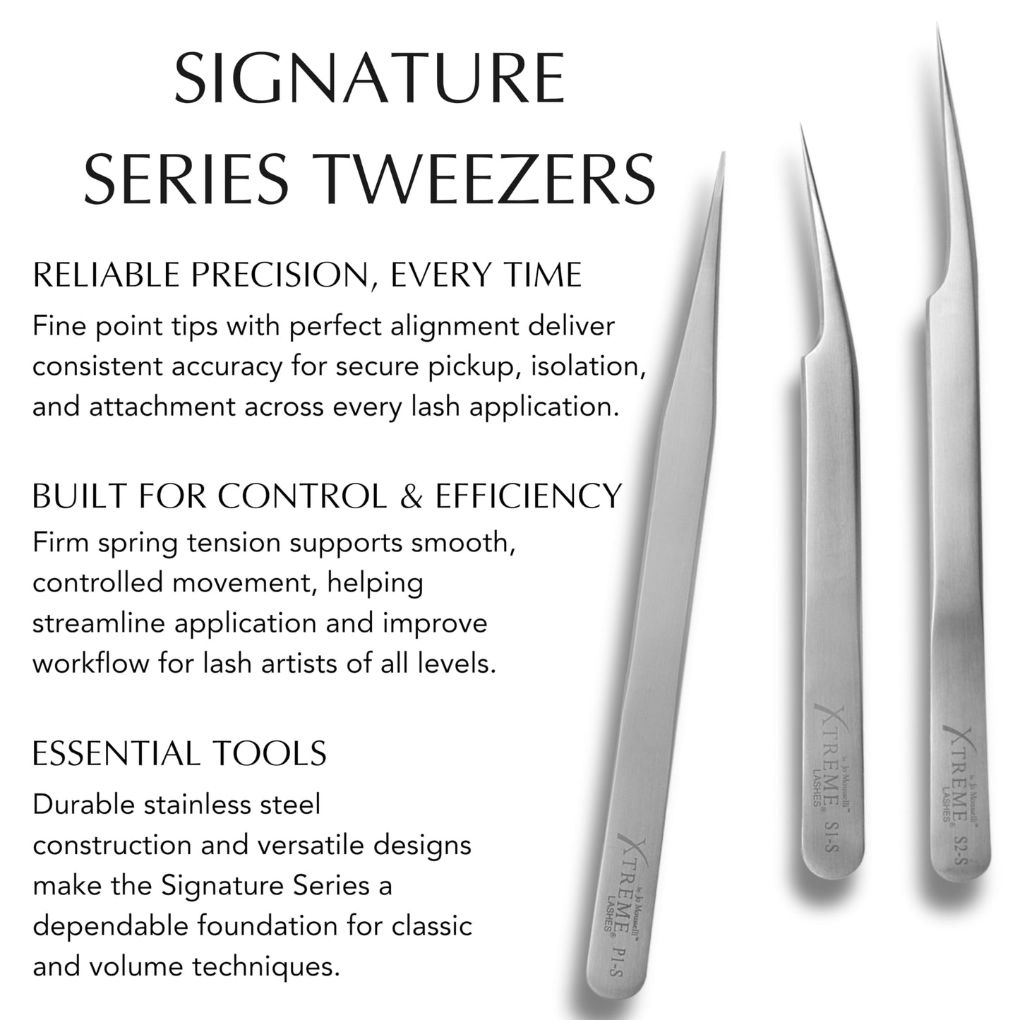 Xtreme Lashes Professional Straight P1-S Tweezer, 5.35 Inches (13.6 CM), Signature Series, Stainless Steel, Spring Tension, Precision Pickup Beauty and Personal Care Xtreme Lashes