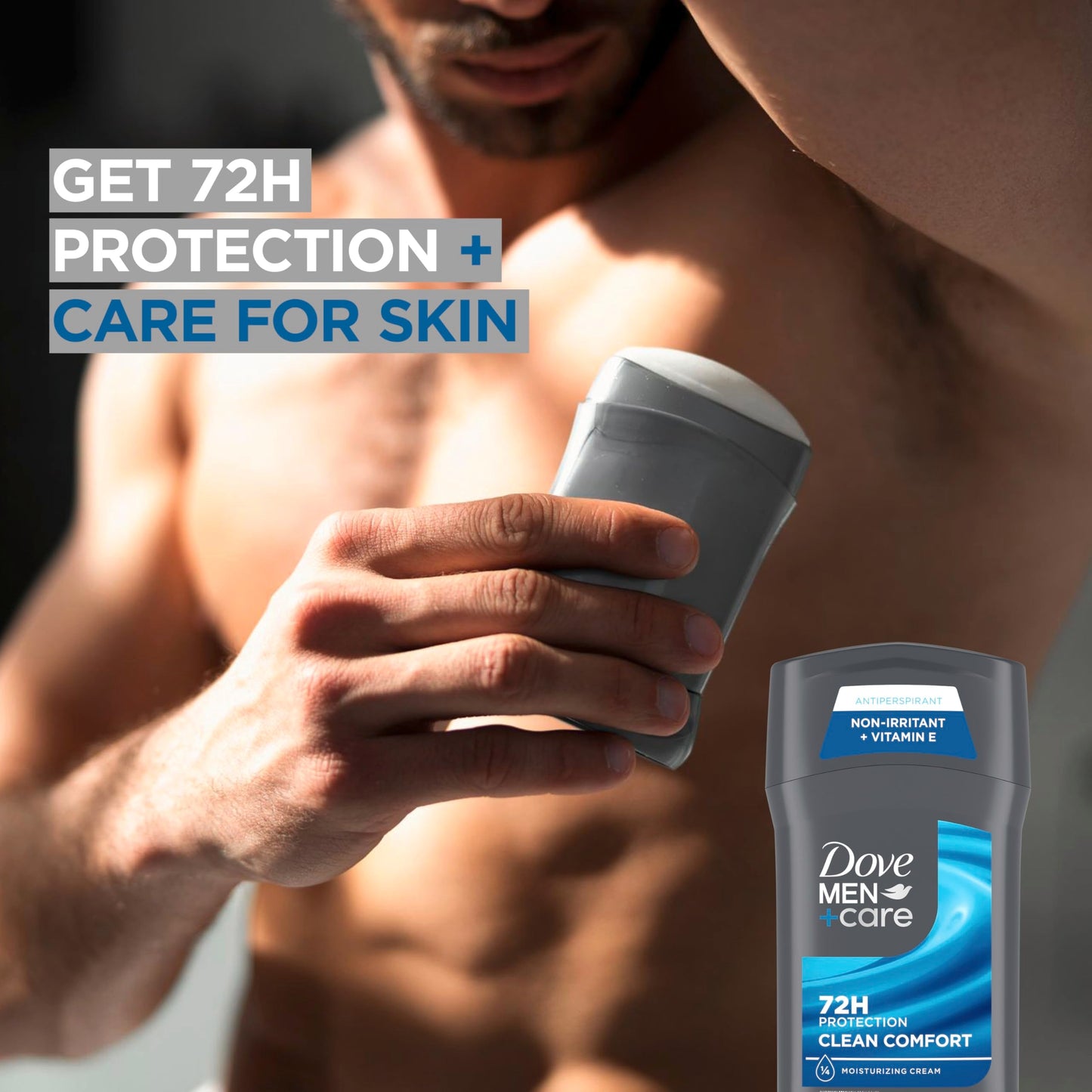 Dove Men+Care Antiperspirant Deodorant Stick Clean Comfort 72-Hour Sweat & Odor Protection Antiperspirant for Men With 1/4 Moisturizing Cream 2.6 oz Beauty and Personal Care Dove