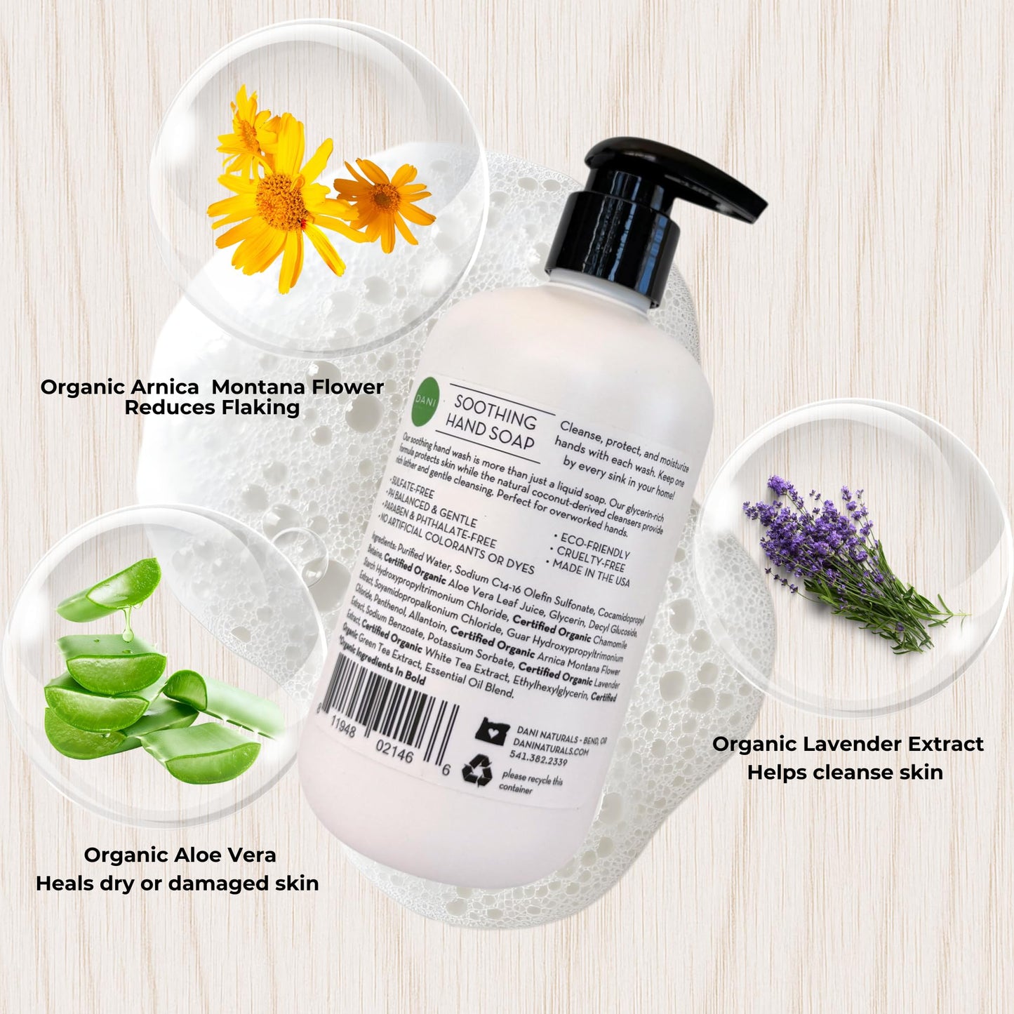 DANI Naturals Bamboo Bergamot Hand Soap, 12 fl oz, Vegan, Non-Toxic, Made in USA Beauty & Personal Care DANI