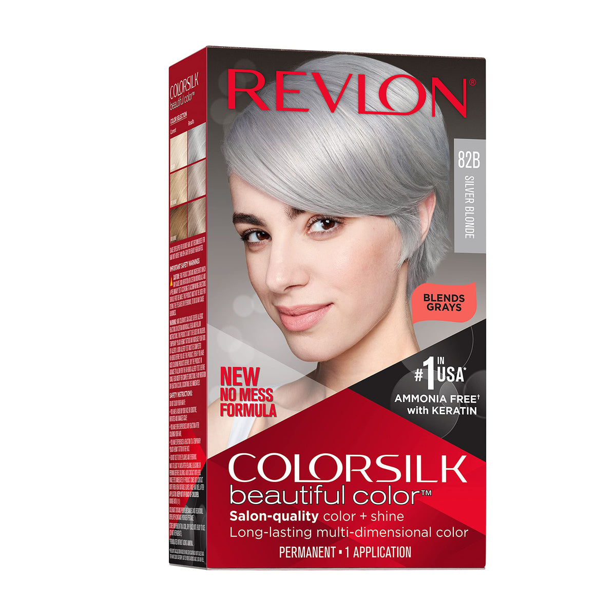 Revlon Colorsilk Beautiful Color Permanent Hair Color, Long-Lasting High-Definition Color, Shine & Silky Softness with 100% Gray Coverage, Ammonia Beauty & Personal Care REVLON