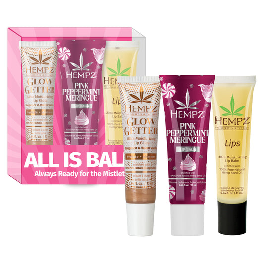 Hempz All is Balm Kit, 3 Pack, Lip Balm, Nourishing Lip Care, Limited Edition Gloss, .44 oz Beauty and Personal Care Hempz