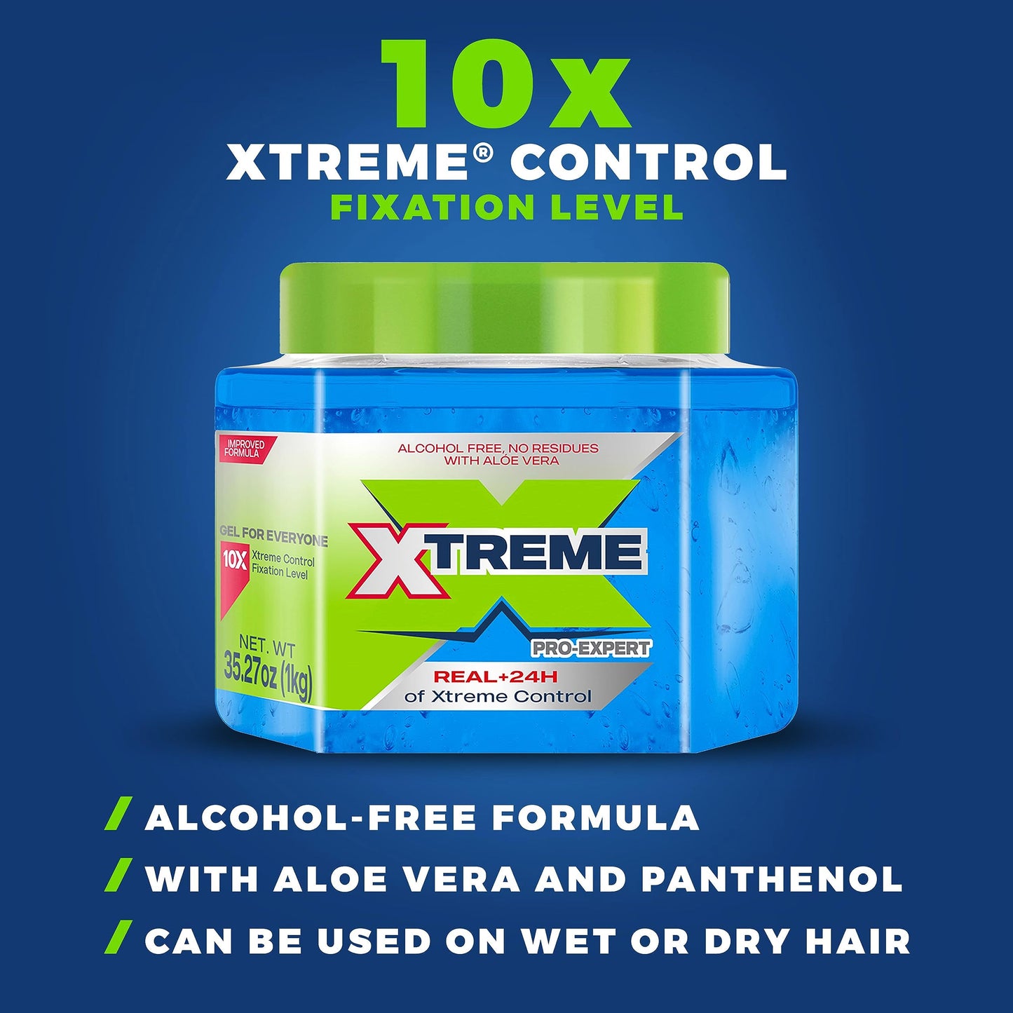 Xtreme Pro-Expert Blue Styling Hair Gel, 35.27 Oz, Pack of 2 Beauty & Personal Care Xtreme