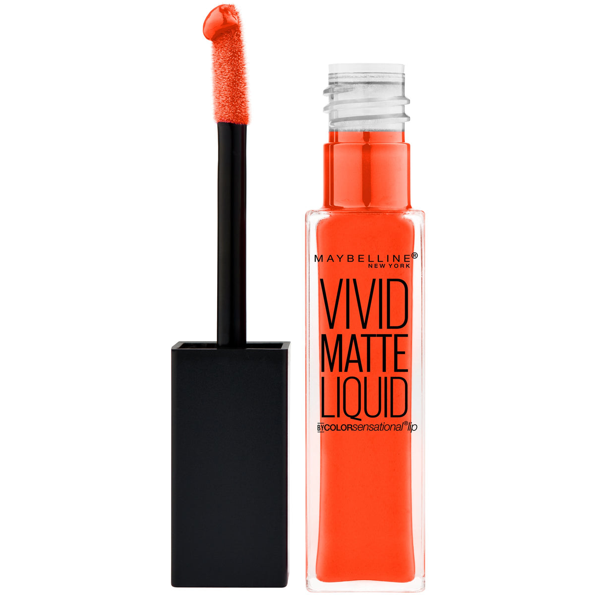 Maybelline Color Sensational Vivid Matte Liquid Lipstick, Orange Obsession, 0.26 fl. oz.
