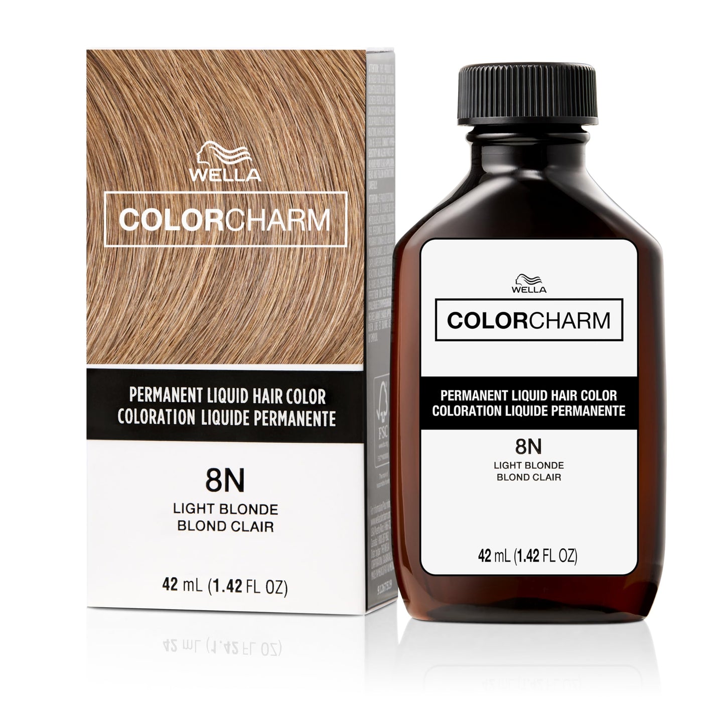 COLORCHARM Permanent Liquid Hair Color | 8N Light Blonde | Up to 100% Gray Coverage | 1.42 Fl Oz Beauty & Personal Care COLORCHARM