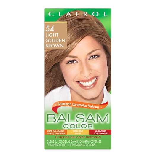 Clairol Balsam Permanent Hair Dye, 54 Light Golden Brown Hair Color, Pack of 1 Beauty & Personal Care Clairol