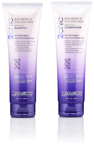 GIOVANNI COSMETICS - 2Chic Repairing Shampoo & Conditioner, 8.5 Fluid Ounce / 250 Milliliter - Dual Repairing Complex For Damaged Over-Processed Hair Beauty & Personal Care GIOVANNI