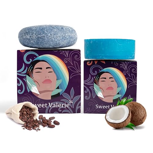 Sweetvalerie34 Shampoo & Conditioner Bar Set - Made with Organic Ingredients - Hydrating, Promotes Hair Growth, Anti-Frizz - All Hair Types Beauty & Personal Care Sweetvalerie34