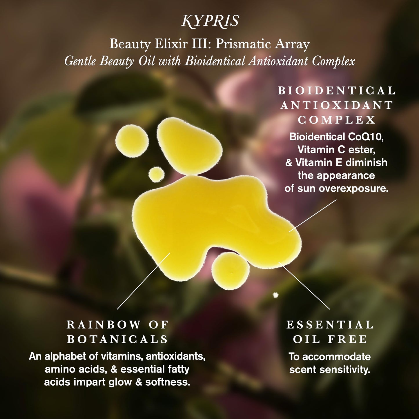 KYPRIS, Beauty Elixir III: Prismatic Array Gentle Moisturizing Face Oil, Bioidentical Antioxidant Complex w/ CoQ10 & Vitamin C Ester THD Unscented… Beauty & Personal Care KYPRIS
