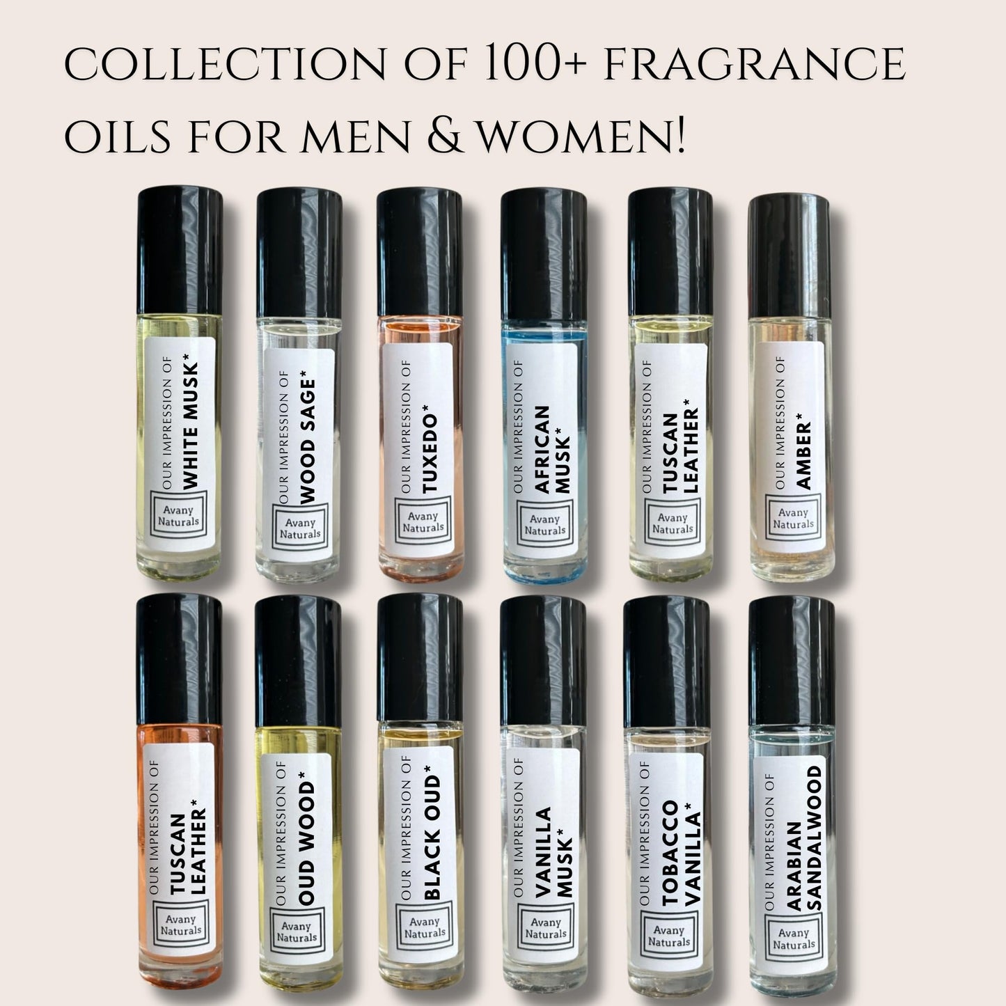 Avany Naturals Body Oils for Women - Bigger & Better Roll on Perfume Samples, Long Lasting Oil Based Cologne, Perfumed & Scented Aroma for Skin 1.2 Fl Beauty & Personal Care Avany Naturals