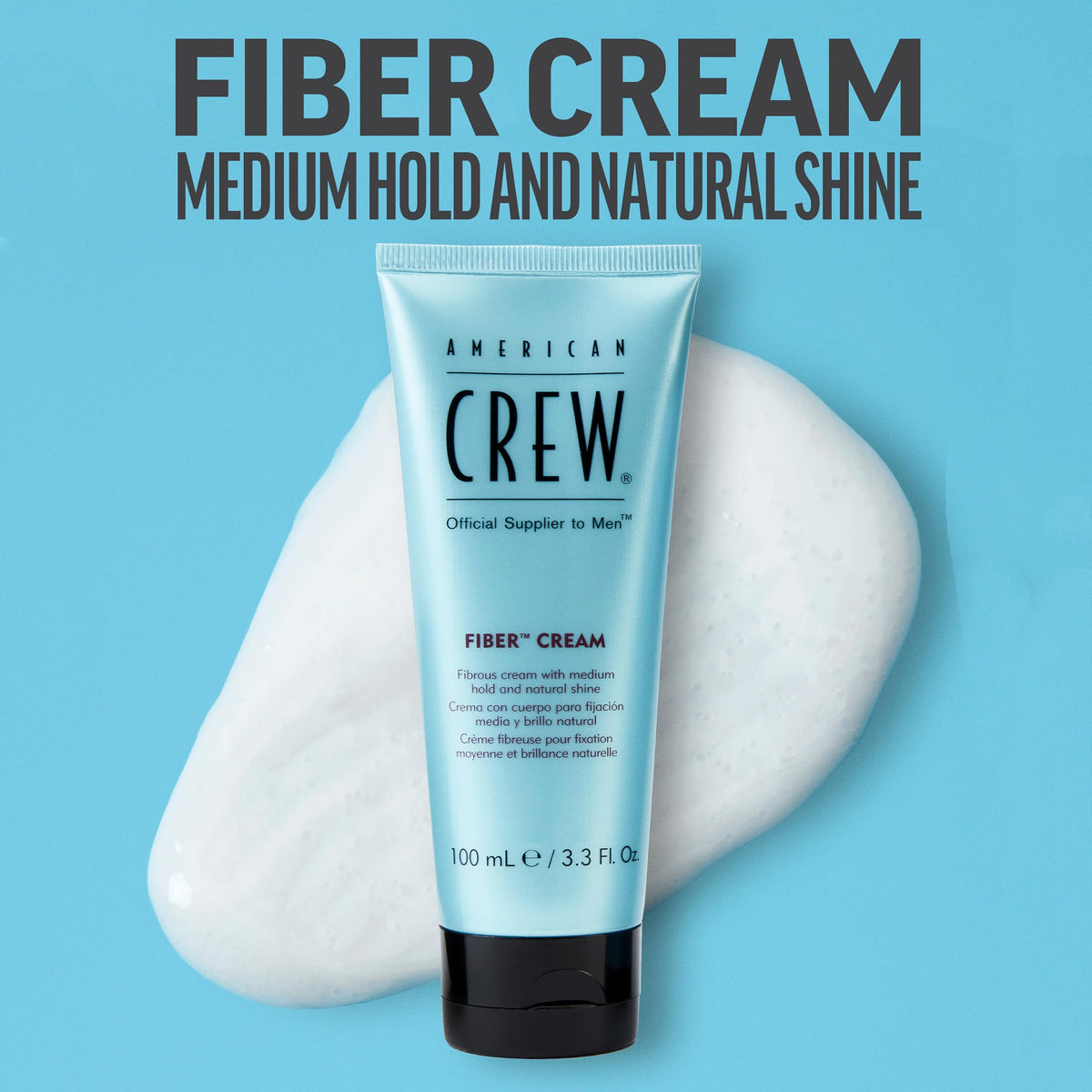 American Crew Men's Fiber Cream, Like Hair Gel with Medium Hold & Natural Shine, Stocking Stuffer for Him, 3.3 Fl Oz Beauty & Personal Care AMERICAN CREW