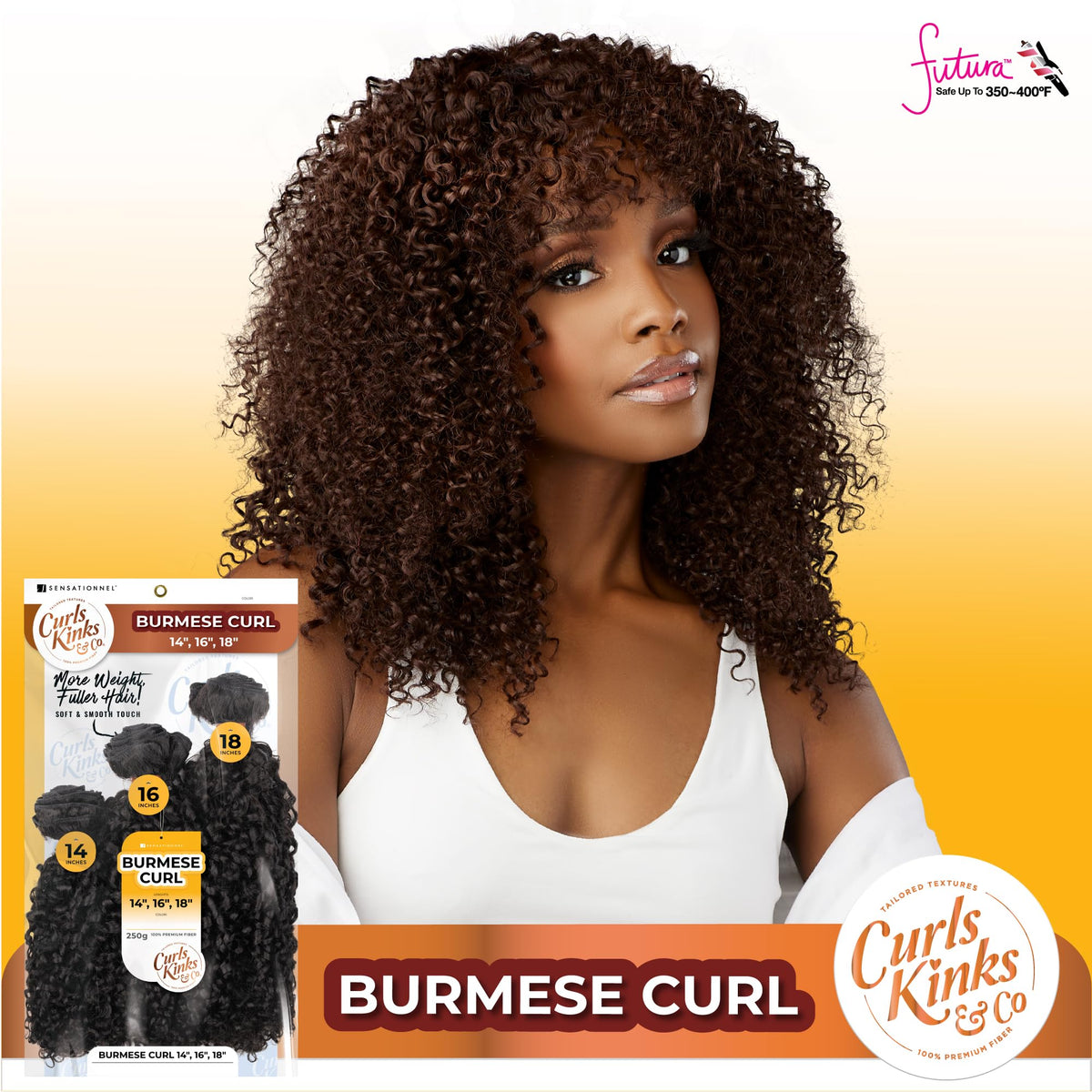 Sensationnel CKCO Synthetic Bundle-Burmese Curl,14 16 18 inch, S4/30