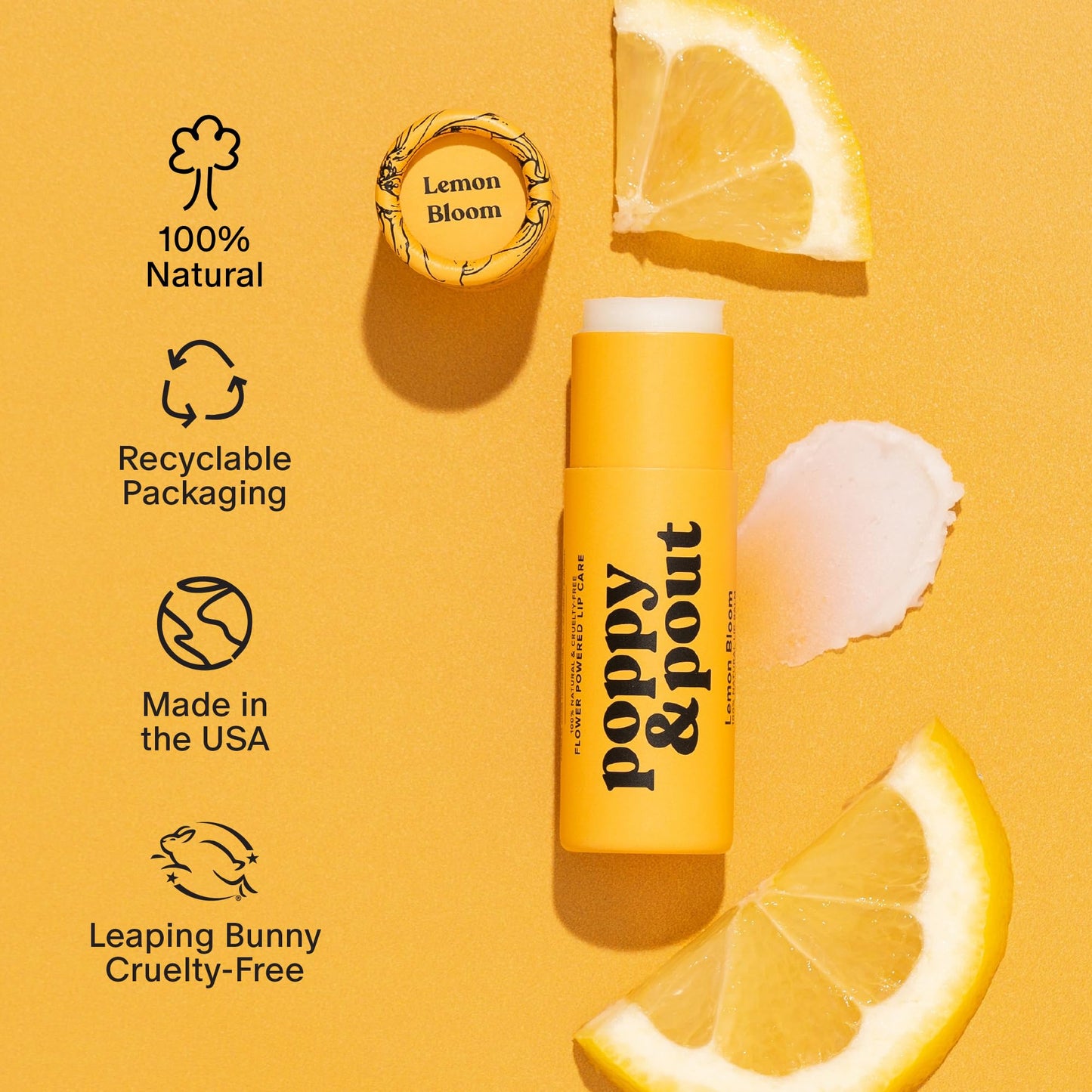 Poppy & Pout Lip Care Set - Lip Balm & Scrub - Sustainable Cardboard Tubes & Glass Jars, All Natural, Beeswax, Coconut Oil, Cruelty Free, Exfoliating Beauty and Personal Care Poppy & Pout